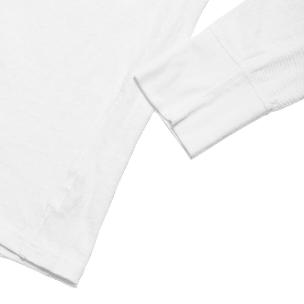 Homespun Long Sleeve Henley Zimbabwe Jersey in White at shoplostfound, detail