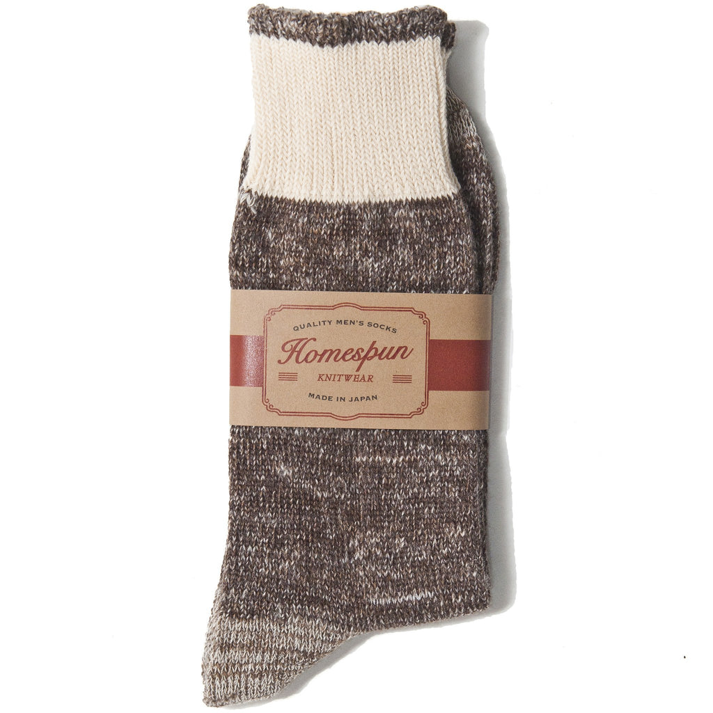 Homespun Dustbowl Work Sock Brown