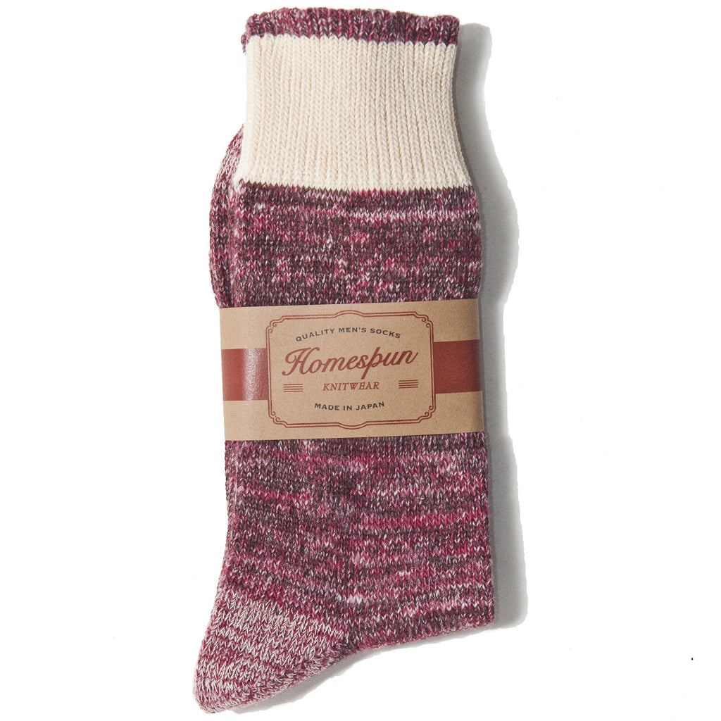 Homespun Dustbowl Work Sock Burgundy
