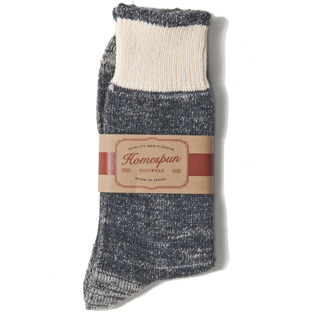 Homespun Dustbowl Work Sock Charcoal