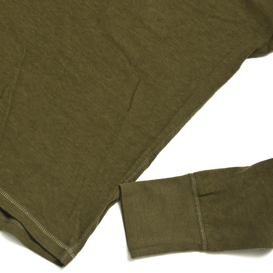 Homespun Long-Sleeve Coalminer Henley Olive Drab