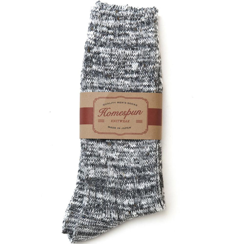 Homespun Melange Nep Sock Grey