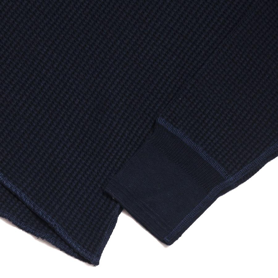 Homespun Thermal Long Sleeve Crew Bulky Waffle in Midnight Navy