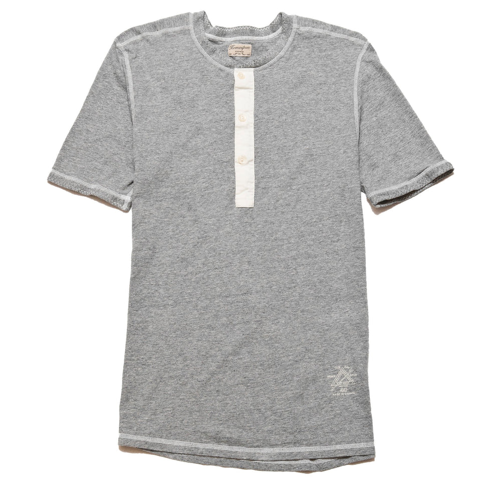 Homespun Short Sleeve Colaminer Granite at shoplostfound, front