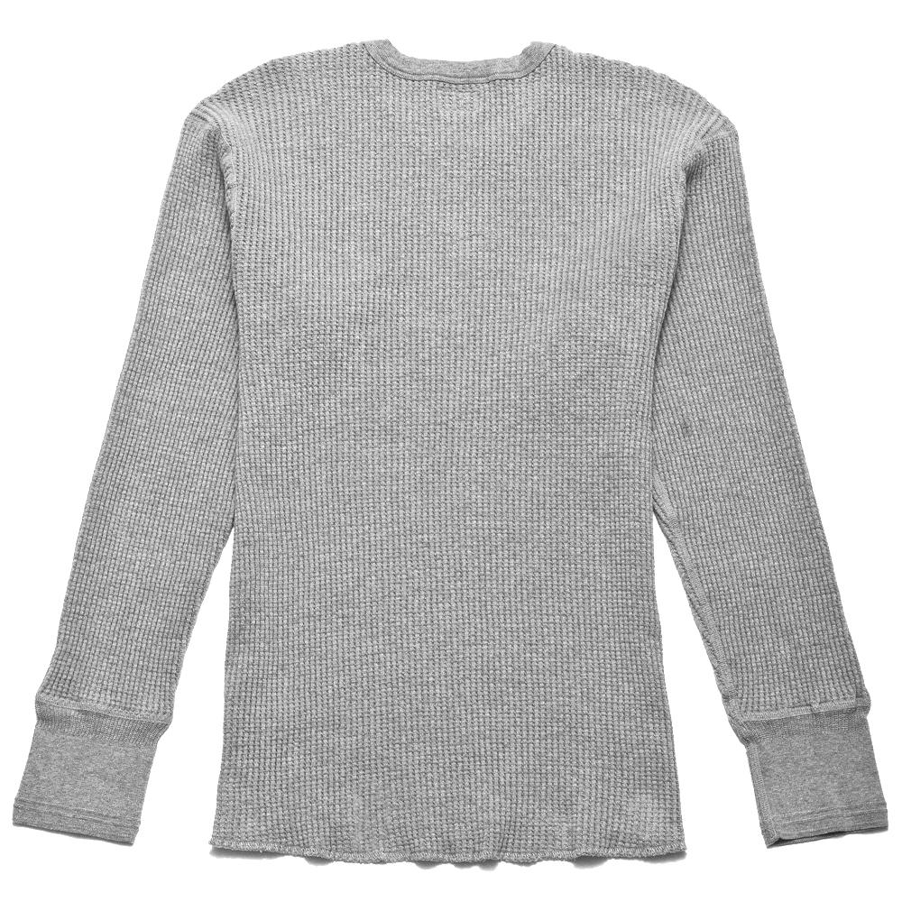 Homespun Thermal Crew Bulky Waffle Grey at shoplostfound, back