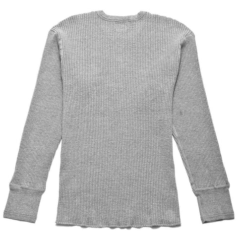 Homespun Thermal Crew Bulky Waffle Grey at shoplostfound, front