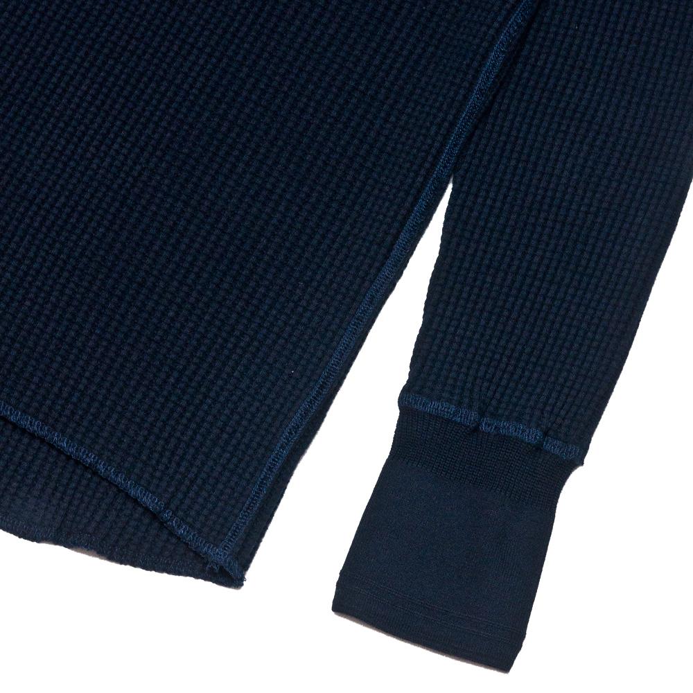 Homespun Thermal Crew Bulky Waffle Midnight Navy at shoplostfound, cuff