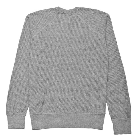 Homespun Thermal Crew Bulky Waffle Ribbed Fisherman Grey at shoplostfound, front