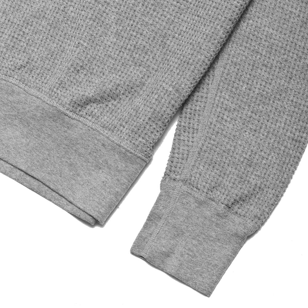 Homespun Thermal Crew Bulky Waffle Ribbed Fisherman Grey at shoplostfound, cuff