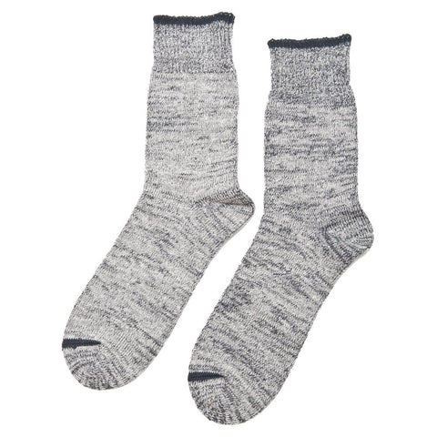 Homespun Top Stripe Sock Grey at shoplostfound, front