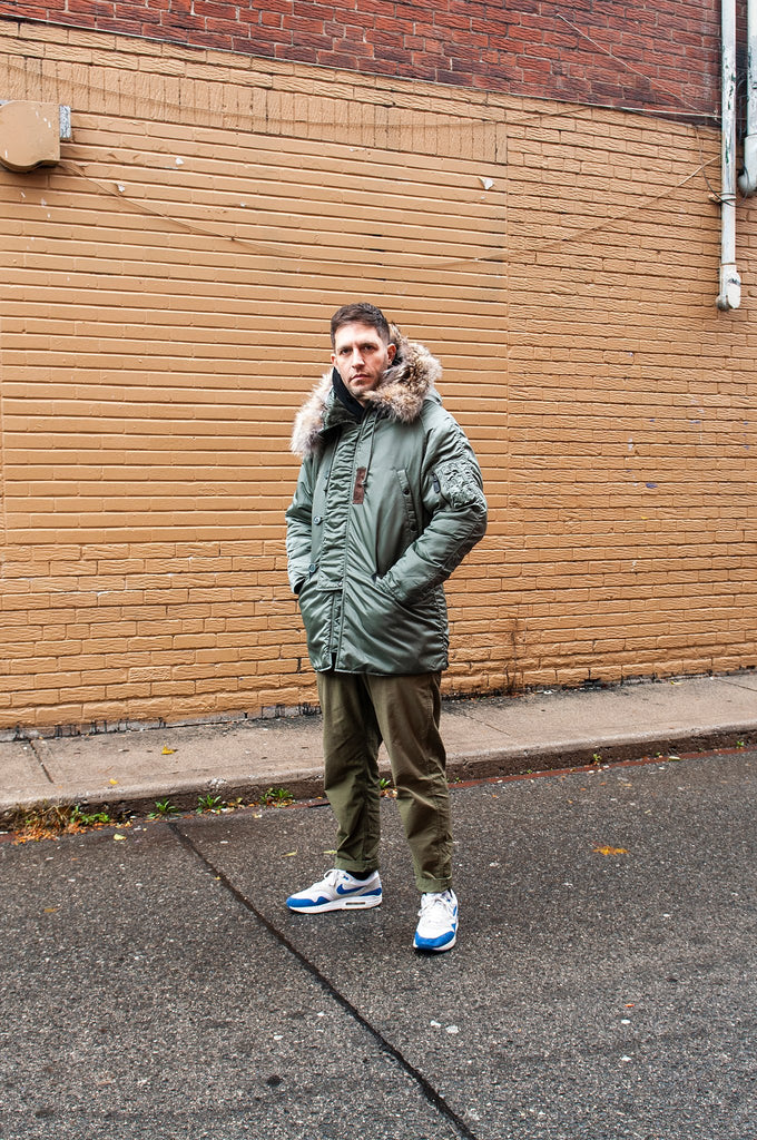 The Real McCoy's N-3B MFG Co. Flight Jacket Olive at shoplostfound, Jon