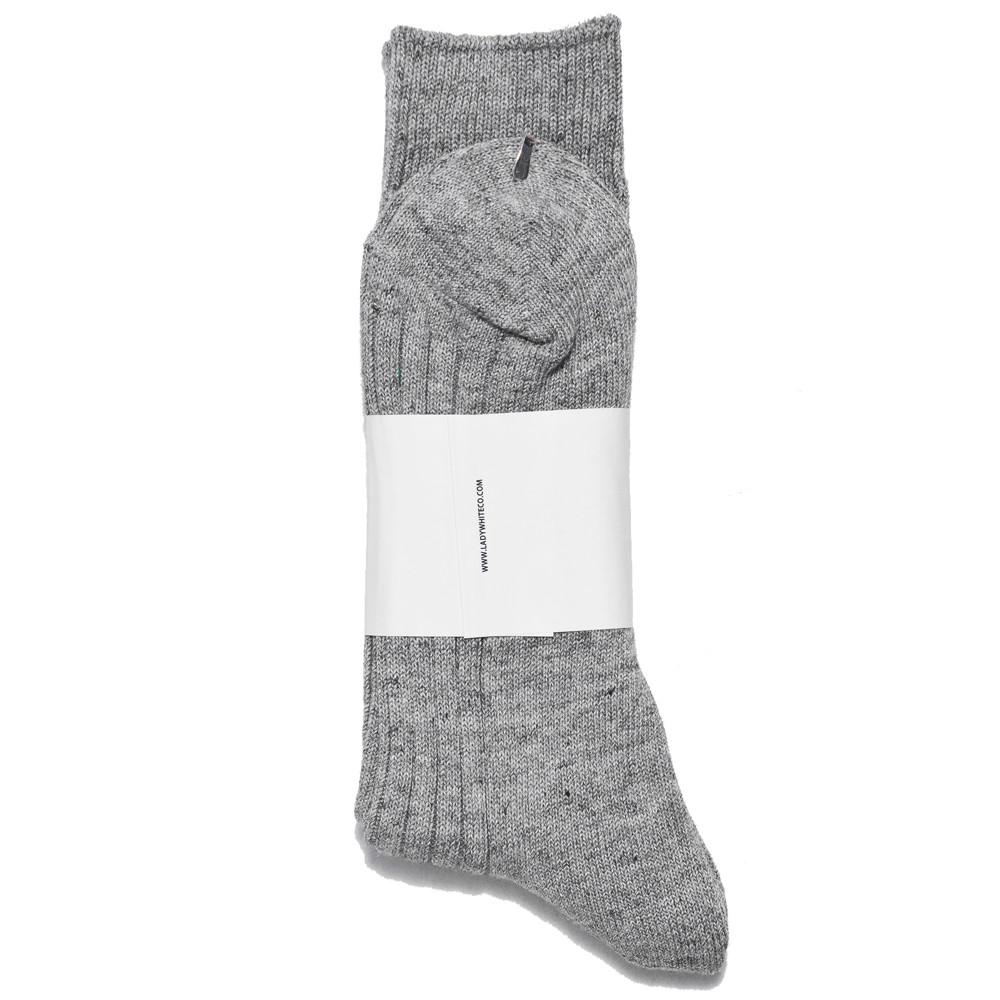Lady White Co. Heather Grey Socks at shoplostfound, back