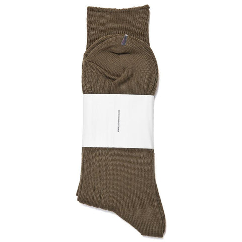 Lady White Co. Olive Socks at shoplostfound, front