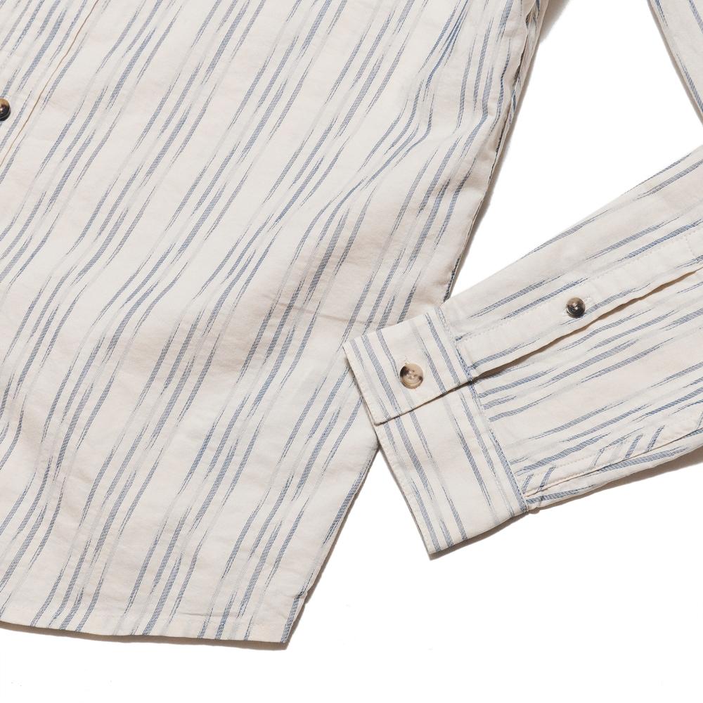 Levi's Made & Crafted Standard Shirt Ikat White/Blue at shoplostfound, cuff