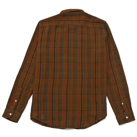 Levi's Vintage Clothing 1950s Shorthorn Shirt Coffee Brown at shoplostfound, front