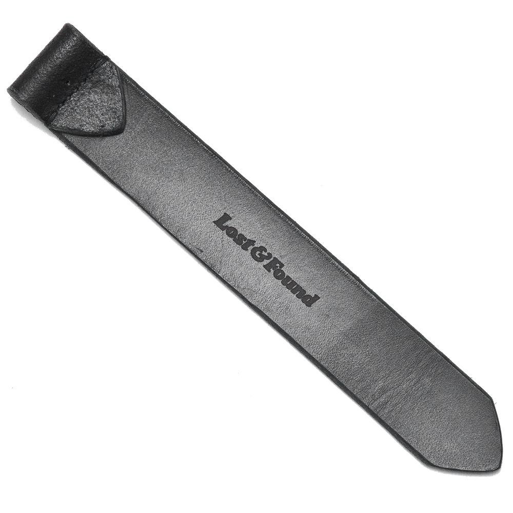 LF x Alterior PR-015 Leather Incense Holder Black at shoplostfound, front