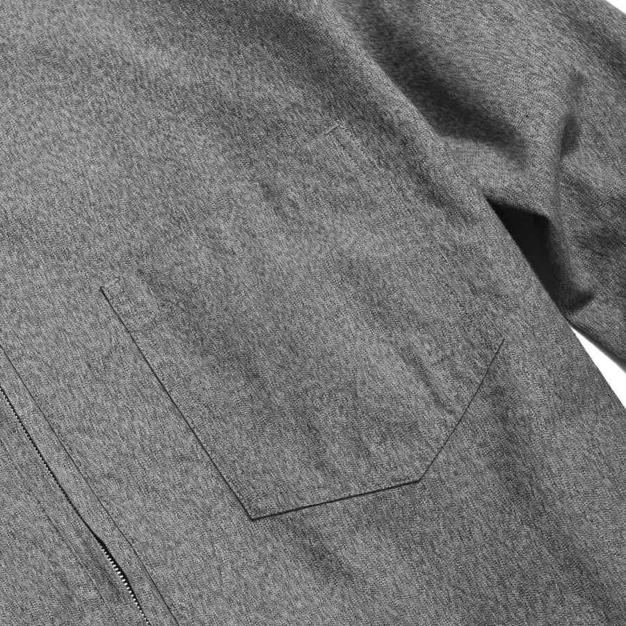 Norse Projects Hans Zip Mouliné Mouse Grey Melange at shoplostfound in Toronto, chest pocket