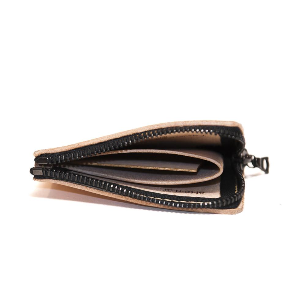 Alterior PR-006 Half-Zip Wallet Natural Russet at shoplostfound in Toronto, open