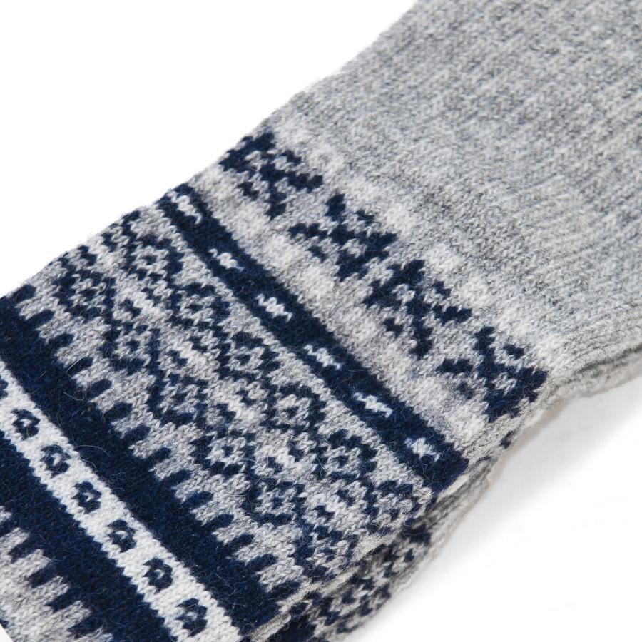 American Trench Fair Isle Grey/Marine/White Socks at shoplostfound in Toronto, close up