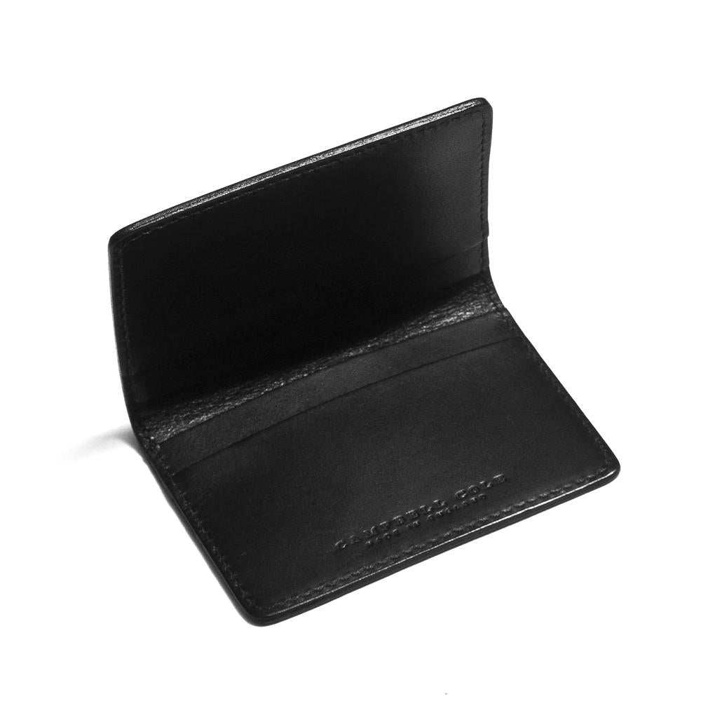 Campbell Cole Simple Card Wallet Black at shoplostfound in Toronto, open