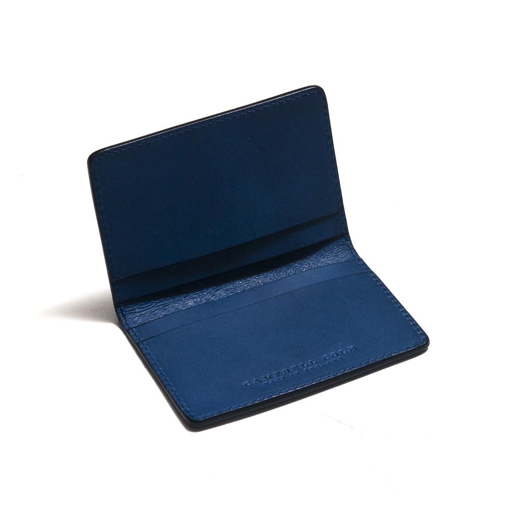 Campbell Cole Simple Card Wallet Blue at shoplostfound in Toronto, open