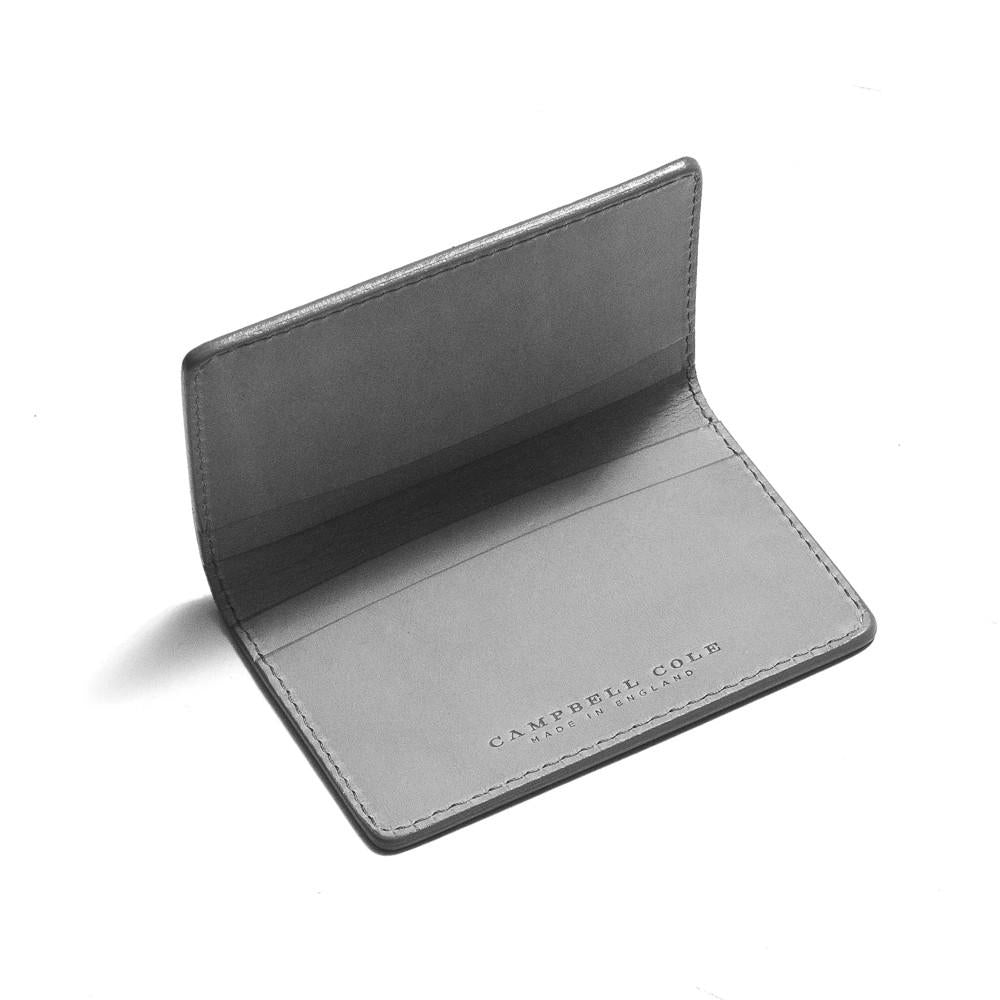 Campbell Cole Simple Card Wallet Grey at shoplostfound in Toronto, open