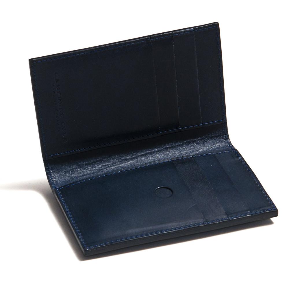 Campbell Cole Simple Slim Wallet Navy at shoplostfound in Toronto, open
