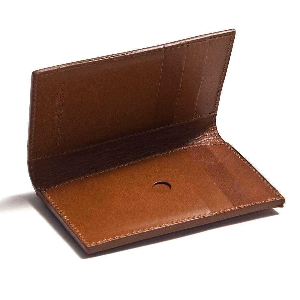 Campbell Cole Simple Slim Wallet Tan at shoplostfound in Toronto, open