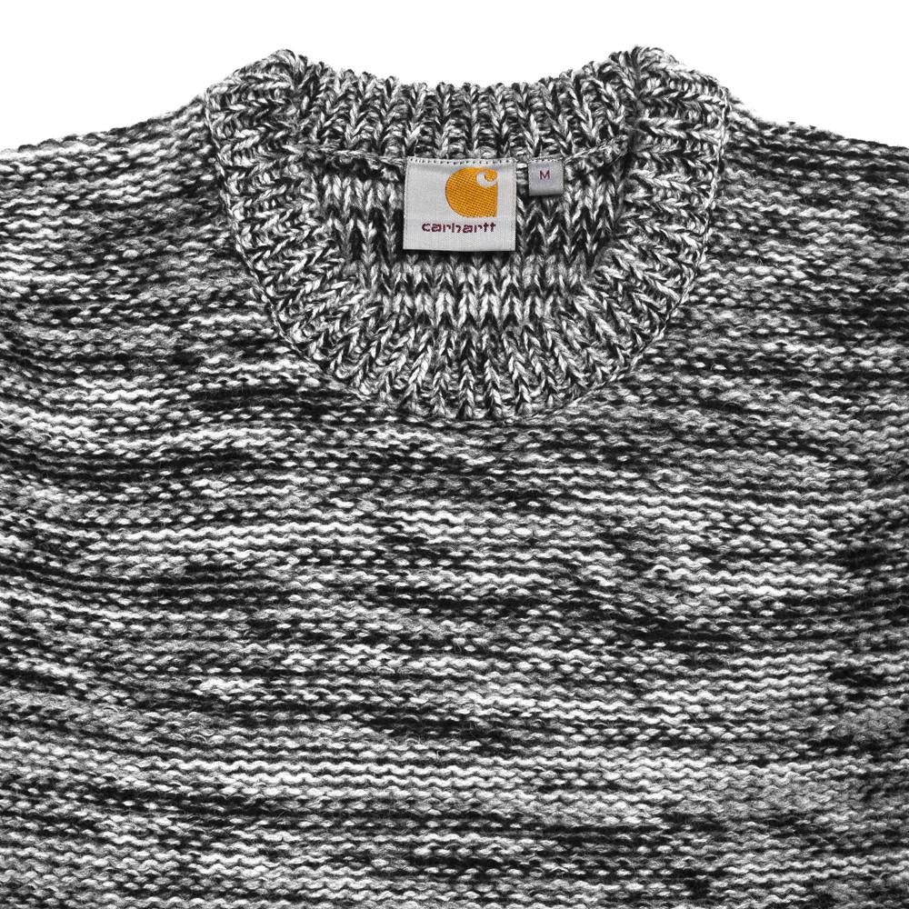 Carhartt W.I.P. Accent Sweater Black/Grey Heather at shoplostfound in Toronto, collar