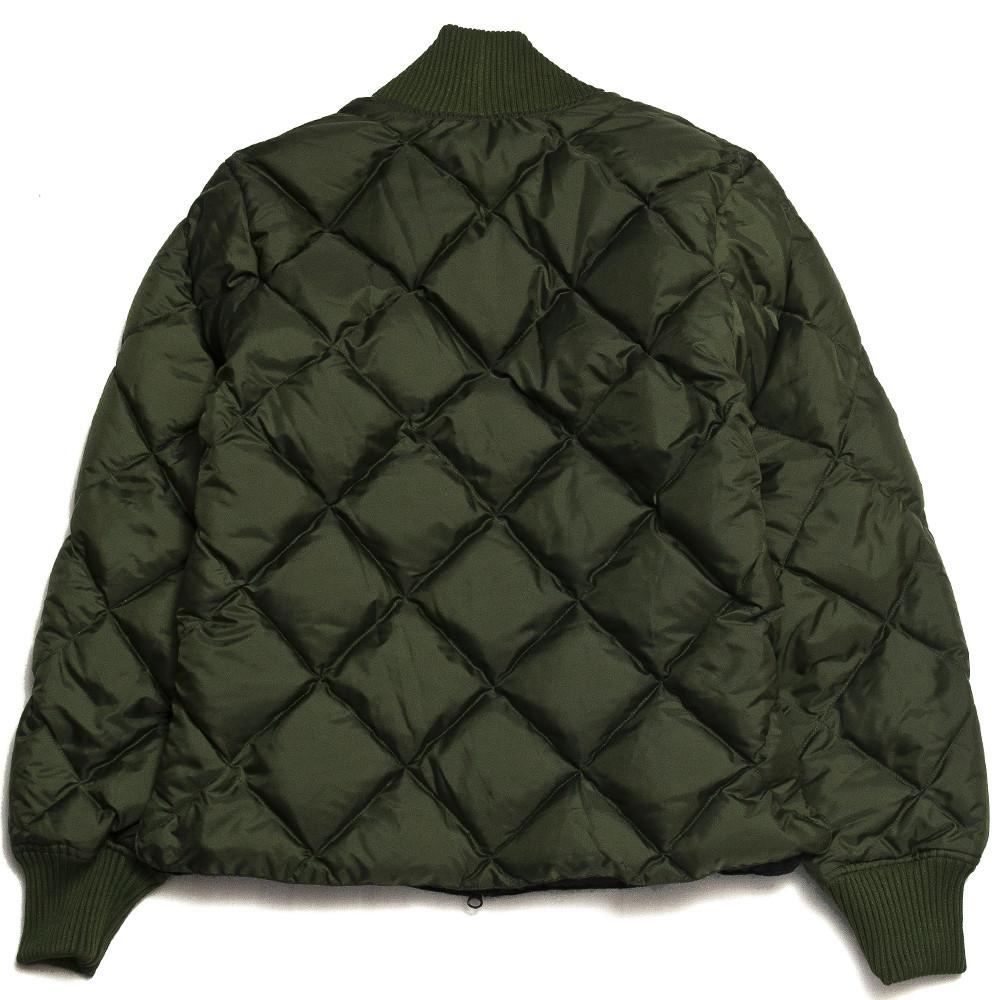 Crescent Down Works Diagonal Quilted Sweater Olive/Black