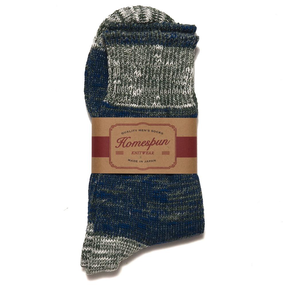 Homespun Dustbowl Work Sock Blue Spruce