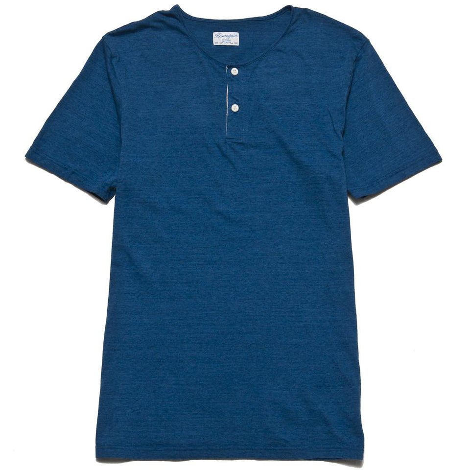 Homespun Great Plains Short Sleeve Tee Henley Denim