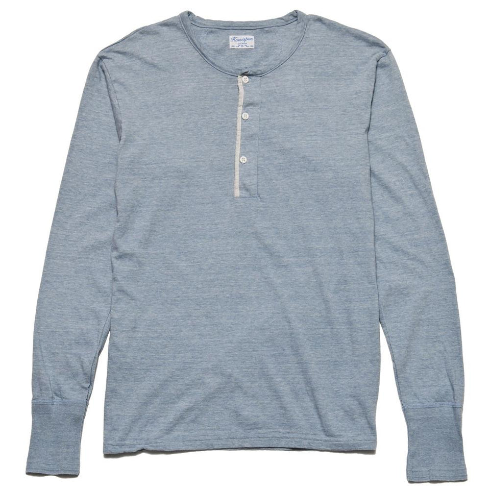 Homespun Standard Henley Mock Twist Chambray