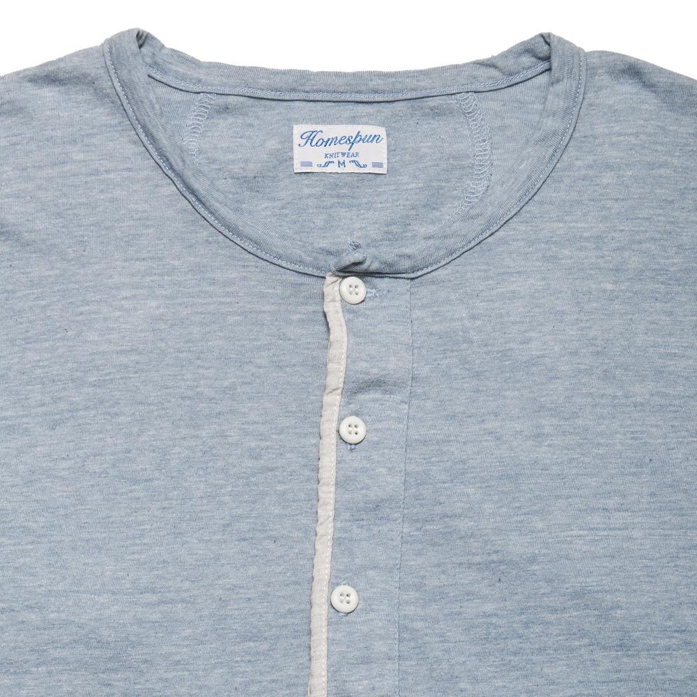 Homespun Standard Henley Mock Twist Chambray