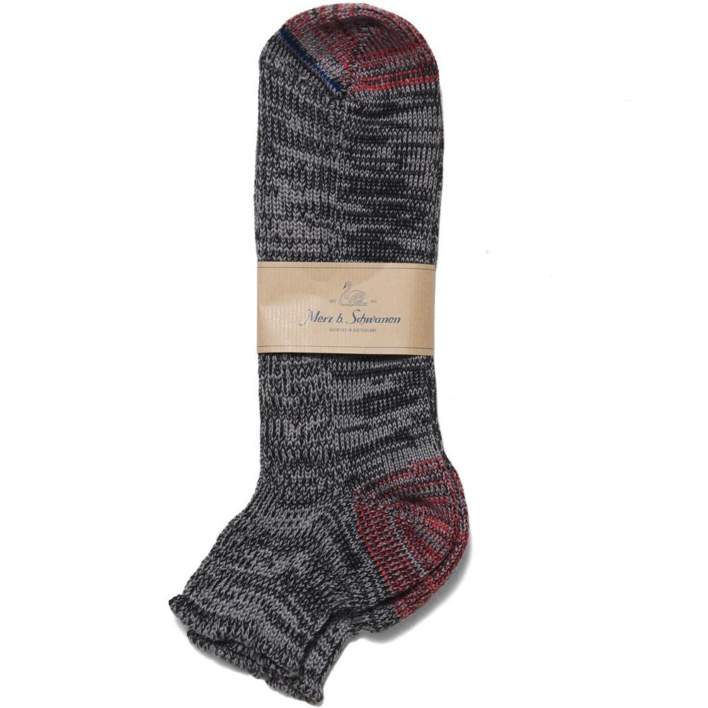 Merz B. Schwanen 274 Cotton Sneaker Socks Black/Grey