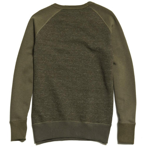 Merz B. Schwanen 342 Fleece 3-Thread Raglan Crewneck Sweatshirt Forest Melange/Army