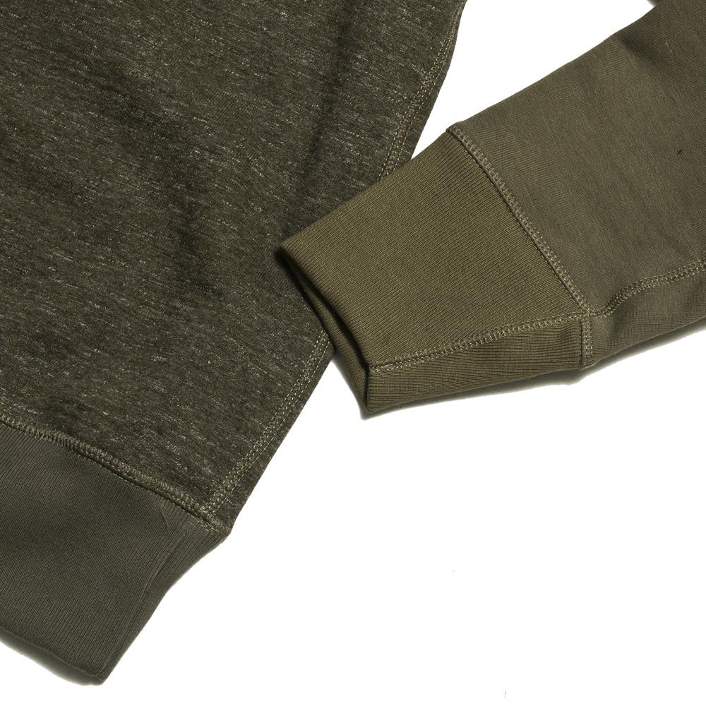 Merz B. Schwanen 342 Fleece 3-Thread Raglan Crewneck Sweatshirt Forest Melange/Army