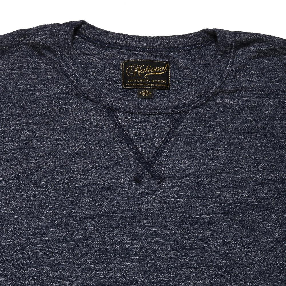 National Athletic Goods Long Sleeve Gym Tee Navy at shoplostfound in Toronto, collar