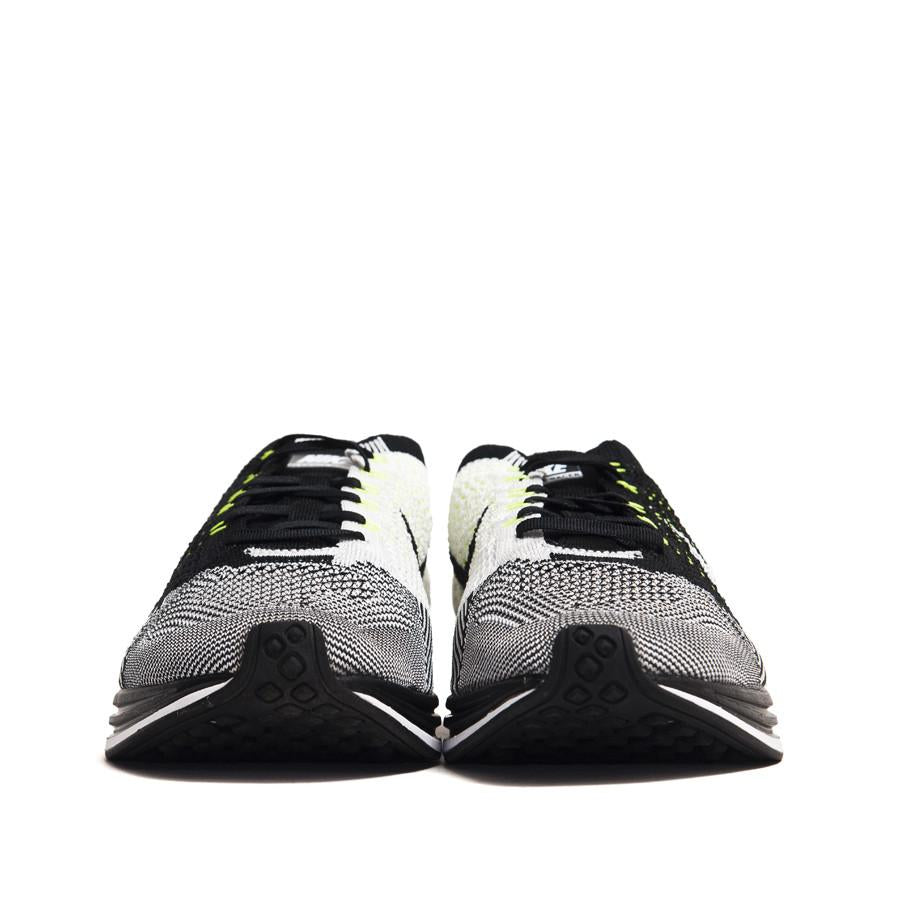 Nike Flyknit Racer Black/White 526628-011 at shoplostfound in Toronto, front