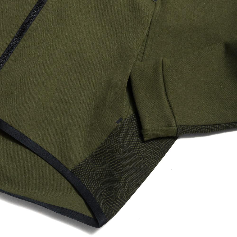 Nike Sportswear Tech Fleece Windrunner Legion Green 836422-387 at shoplostfound in Toronto, hem