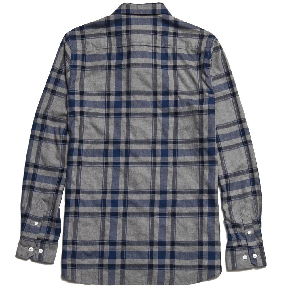 Norse Projects Hans Brushed Check Broken Grey at shoplostfound in Toronto, back