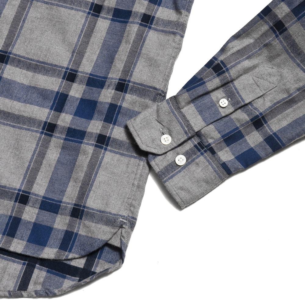 Norse Projects Hans Brushed Check Broken Grey at shoplostfound in Toronto, hem with sleeve