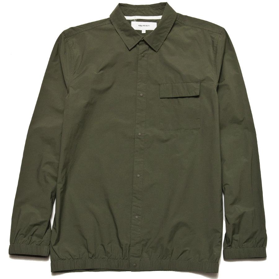 Norse Projects Jens Crisp Cotton Dried Olive