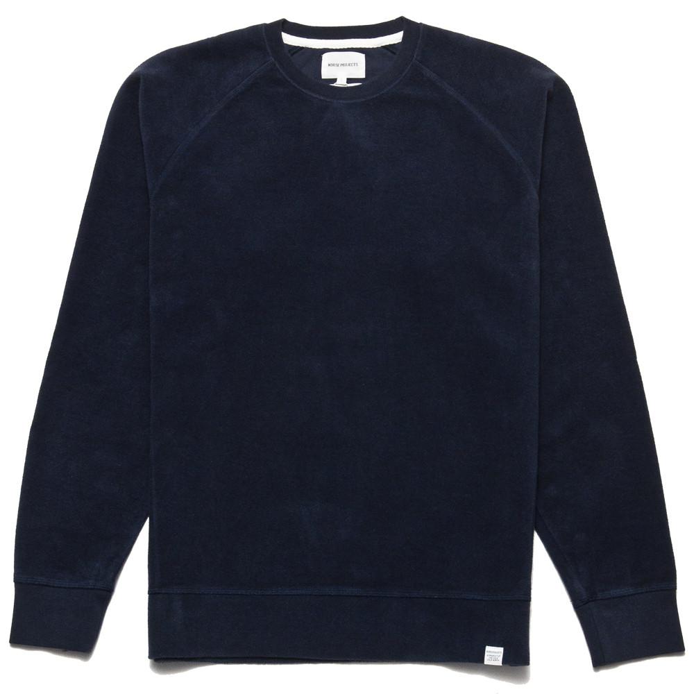 Norse Projects Ketel Solid Brushed Navy at shoplostfound, front