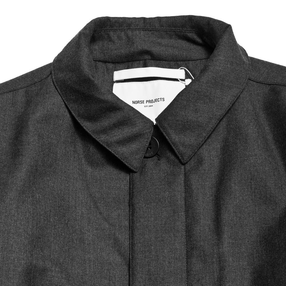 Norse Projects Thor Padded British Merino Grey Melange at shoplostfound in Toronto, collar