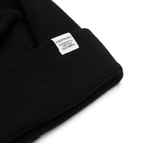 Norse Projects Top Beanie Black at shoplostfound