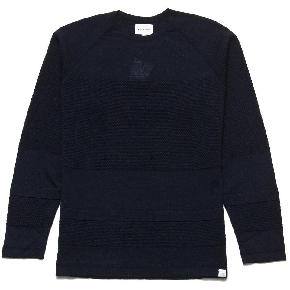 Norse Projects Ville Light Wool Navy at shoplostfound, front