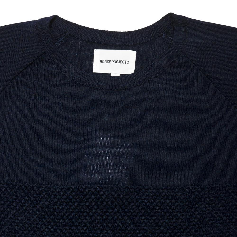 Norse Projects Ville Light Wool Navy at shoplostfound, neck