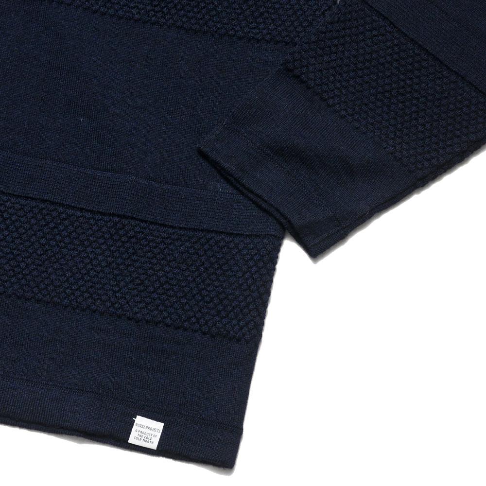 Norse Projects Ville Light Wool Navy at shoplostfound, detail