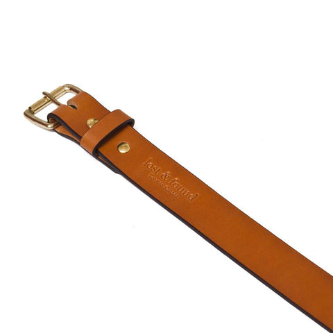 Lost & Found Saddle Tan/Brass Belt